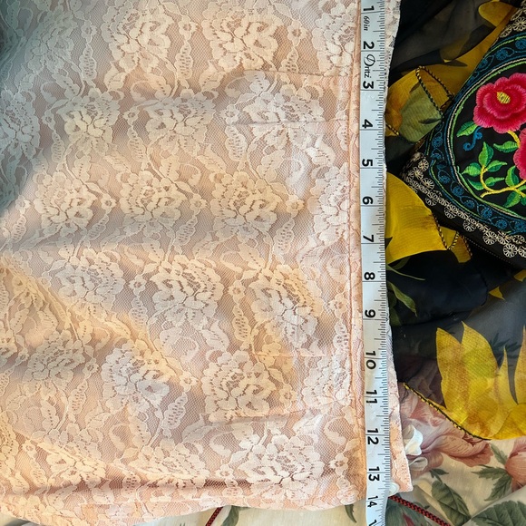 1960s vintage two-piece dress pink lace over satin Sears Roebuck - Picture 9 of 13